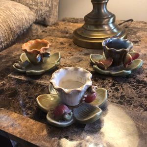 Ceramic Home & Garden Party Candleholders.